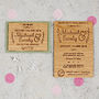 Floral Wooden Wedding Invitation, thumbnail 4 of 5