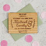 Floral Wooden Save The Date, thumbnail 1 of 3