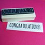 Congratulations Rubber Stamp, thumbnail 1 of 2