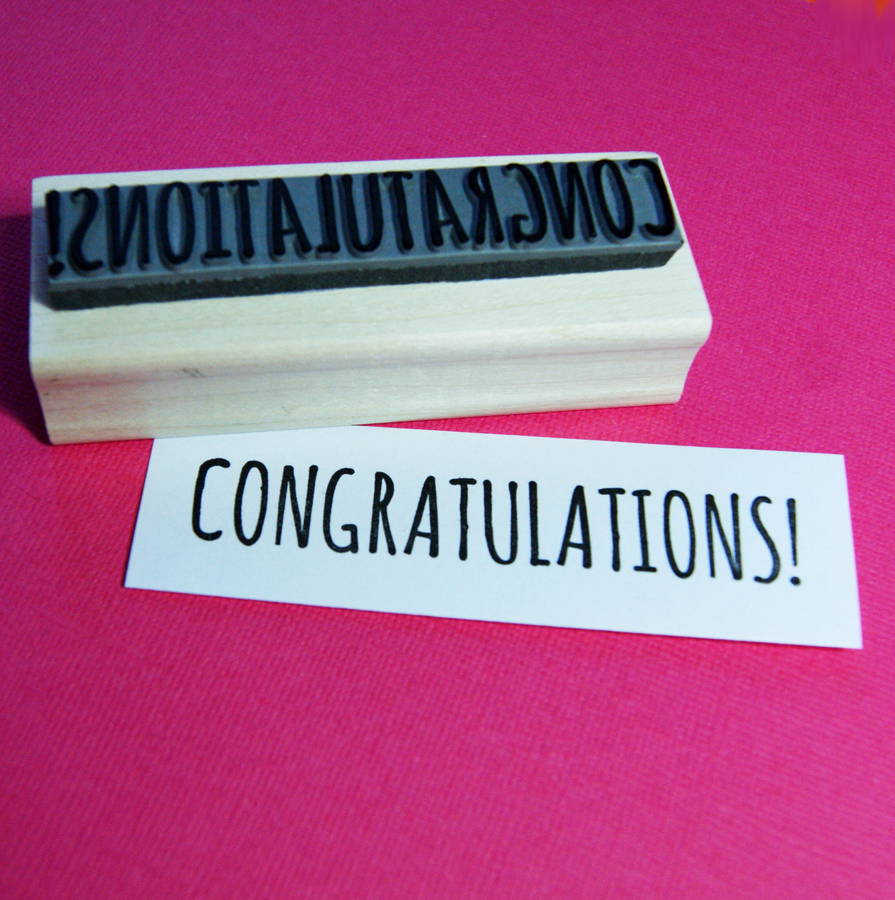 Congratulations Rubber Stamp, 1 of 2