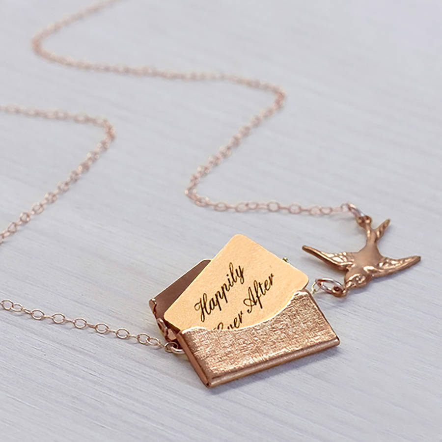 Personalised Mini Love Letter Envelope Necklace By Joanna Emily