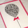 30th Happy Birthday Balloon Sparkle Card, thumbnail 8 of 12