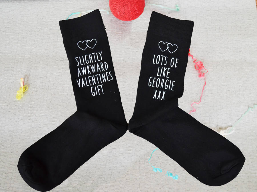 Slightly Awkward Personalised Valentines Day Socks By Solesmith ...