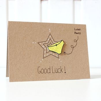 Personalised Good Luck Card With Lucky Pants, 6 of 8