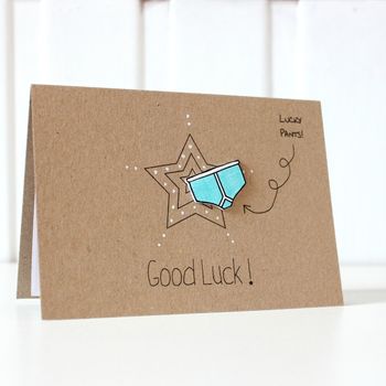 Personalised Good Luck Card With Lucky Pants, 7 of 8
