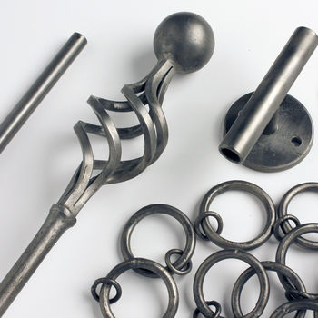 Ball And Cage Curtain Pole Set, 2 of 3