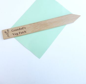 Personalised Wooden Plant Labels Large, 2 of 2