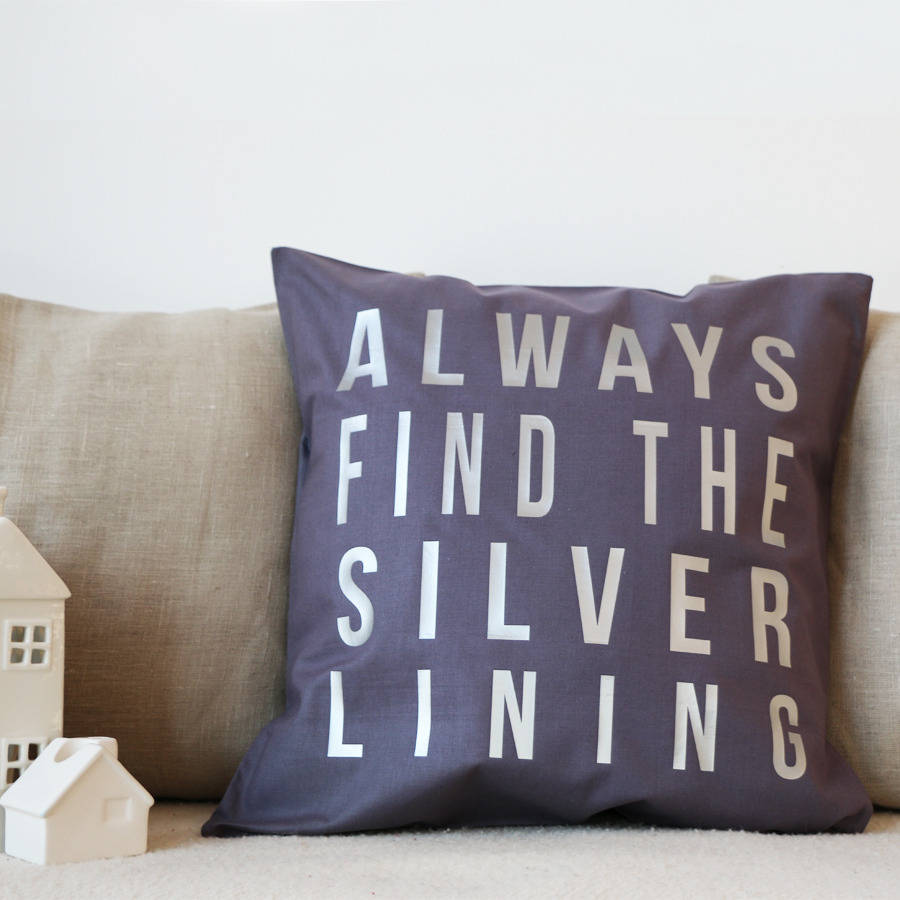 sympathy silver lining cushion by minna's room