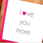'Love You More' Sequin Heart Card, thumbnail 2 of 2