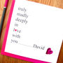 'Truly Madly Deeply' Personalised Love Card, thumbnail 2 of 3