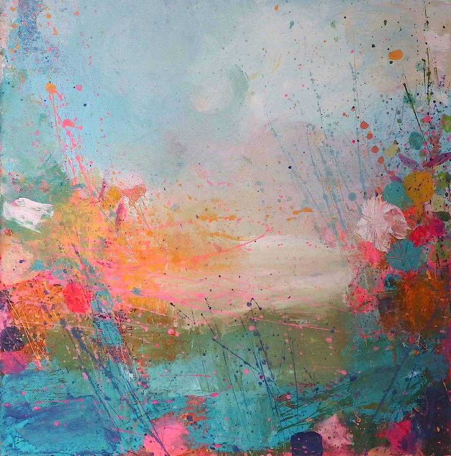 bright winter acrylic painting by sandy dooley contemporary artist ...