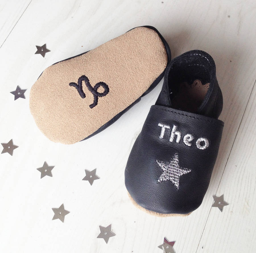 Personalised Zodiac Star Sign Constellation Baby Shoes, 1 of 12