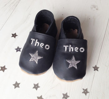 Personalised Zodiac Star Sign Constellation Baby Shoes, 6 of 12