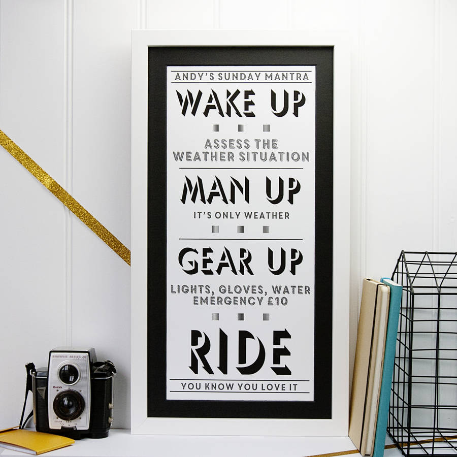Cycling Motivational Personalised Print, 1 of 3