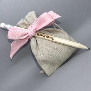 Personalised Wedding Pencil Favours And Name Places, 5 of 7