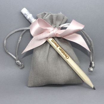 Personalised Wedding Pencil Favours And Name Places, 6 of 7