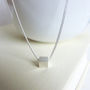 Tiny Silver Cube Necklace, thumbnail 1 of 3