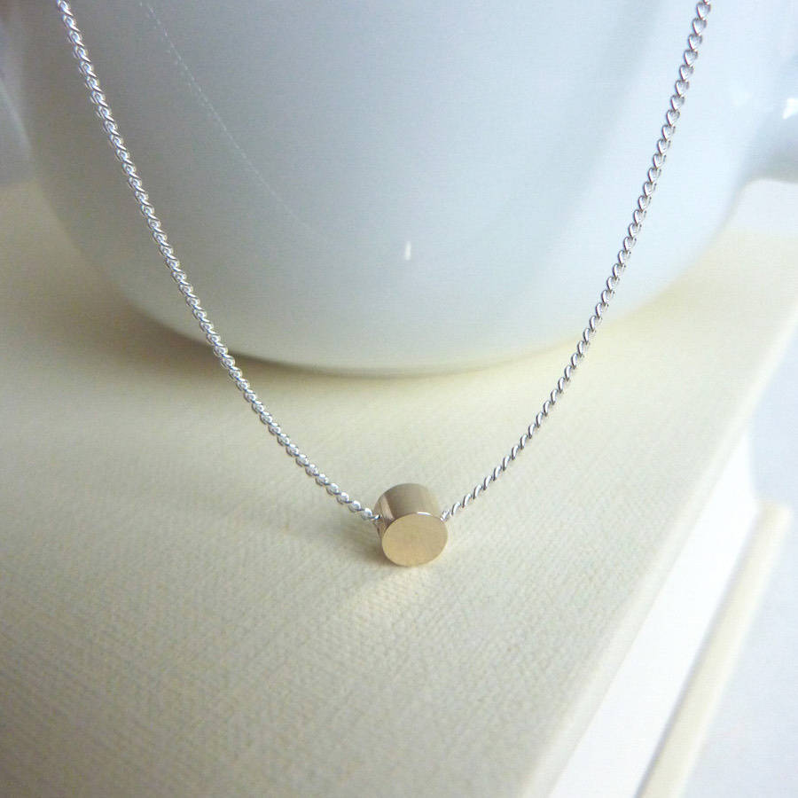 Tiny Circle Necklace By Genevieve Broughton