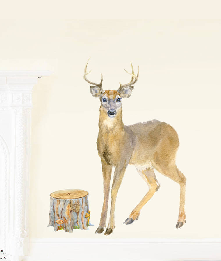 Deer Fabric Wall Stickers