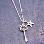 Infinity Heart Key Charm Necklace, thumbnail 3 of 8