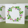 ' Flower Wreath ' Illustrated Card, thumbnail 4 of 4