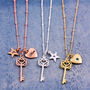 Infinity Heart Key Charm Necklace, thumbnail 1 of 8