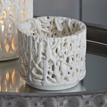Handcrafted Ceramic Tangled Web Tea Light Holder, 3 of 7