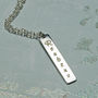 Personalised Silver Vertical Bar Necklace, thumbnail 1 of 6
