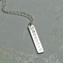 Personalised Silver Vertical Bar Necklace, thumbnail 2 of 6