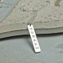 Personalised Silver Vertical Bar Necklace, thumbnail 3 of 6