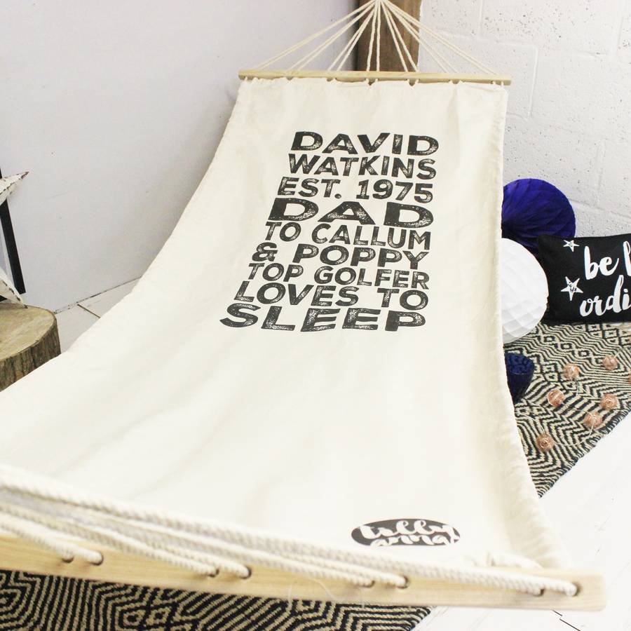 personalised dad hammock by tillyanna