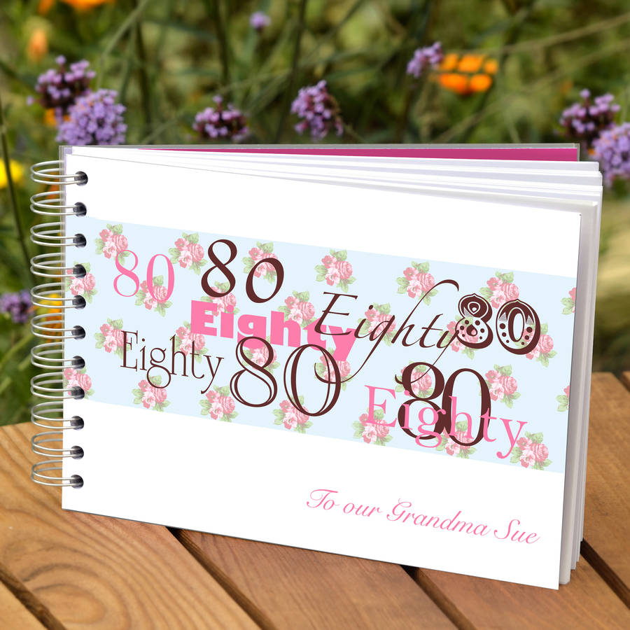 Personalised 80th Birthday Guest Book, 1 of 10