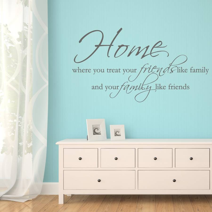 Home Quote Wall Sticker By Mirrorin
