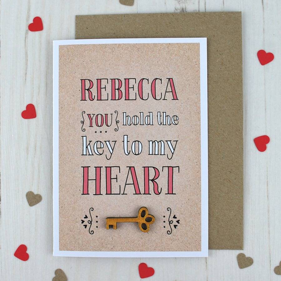 Inspirational 100 Key To My Heart Anniversary Card