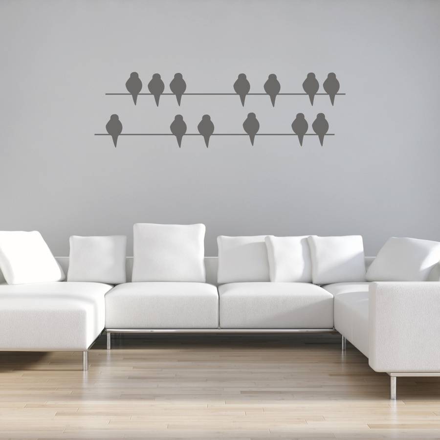 Birds On A Wire Vinyl Wall Sticker By Mirrorin | notonthehighstreet.com