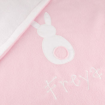 Easter Bunny Rabbit Personalised Baby Blanket, 9 of 11