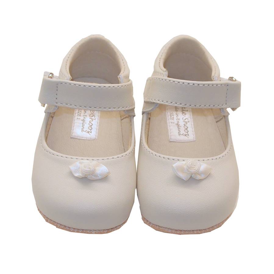 handmade ivory rosebud mary jane baby shoes by sue hill ...