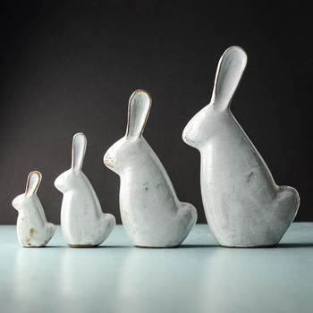 decorative bunny sculpture by nom living | notonthehighstreet.com