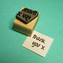 Mini Thank You Rubber Stamp, thumbnail 1 of 2