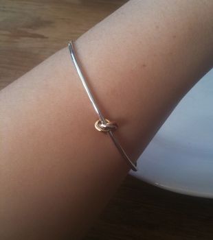 Eternity Knot Bangle With Silver Knot, 2 of 3