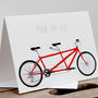 Tandem Bike Made For Two Card, thumbnail 2 of 2
