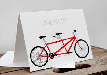 Tandem Bike Made For Two Card, 2 of 2