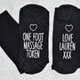 One Foot Massage Token Personalised Socks, thumbnail 2 of 4