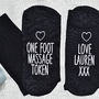 One Foot Massage Token Personalised Socks, thumbnail 3 of 4