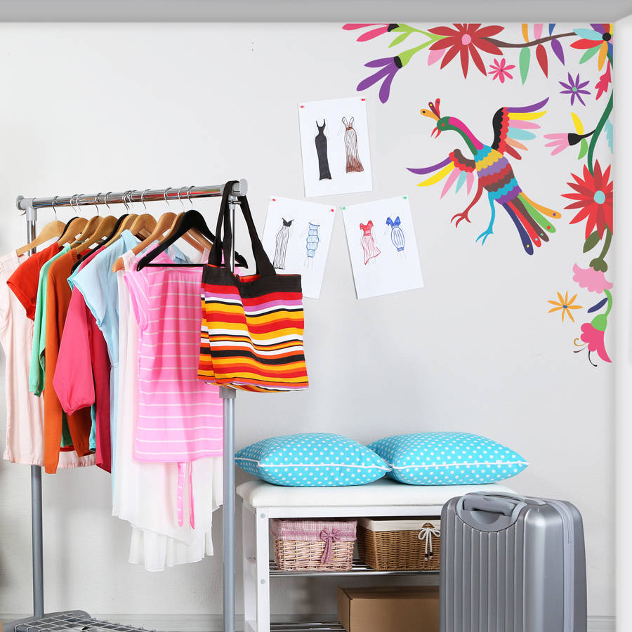 Colourful Mexican Style Corner Wall Sticker By Oakdene Designs