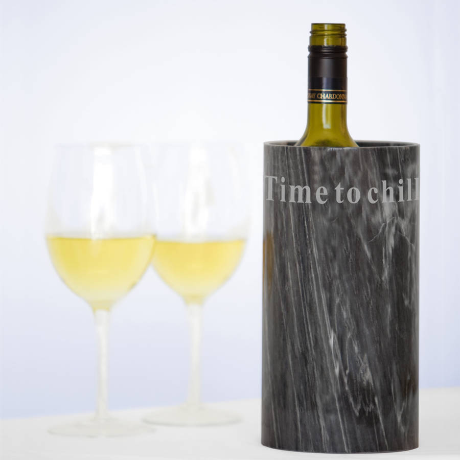 'Time To Chill' Marble Wine Cooler By Marbletree