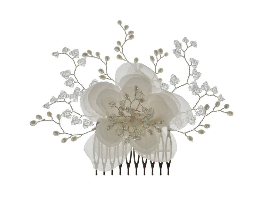 Bloom Silk Flower Hair Comb By Hermione Harbutt