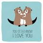 Otter Love Card, thumbnail 2 of 7