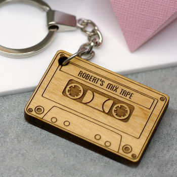 Personalised Wooden Mix Tape Keyring, 3 of 3