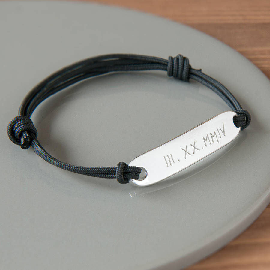 Men's Personalised Identity Bracelet By Merci Maman